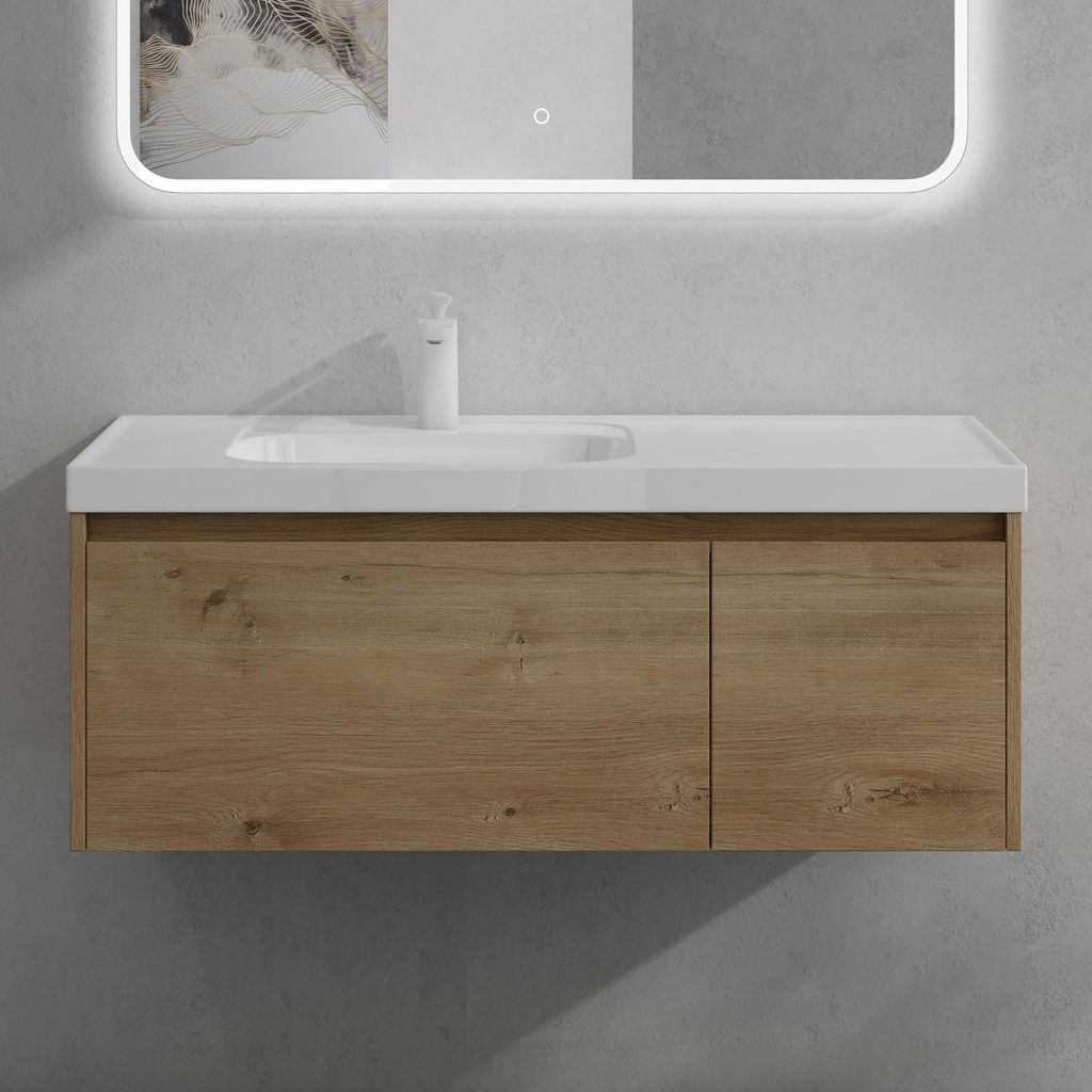 doporro Mobile Bagno Sospeso 100cm, Mobile da Bagno con Immagine del prodotto 