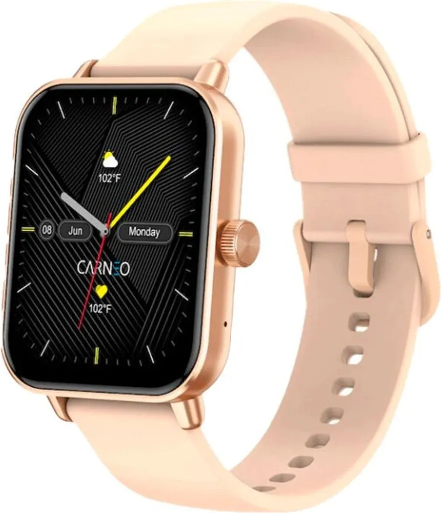 Montre connectée CARNEO Versa HR+ Rose Gold avec bracelet sport rose