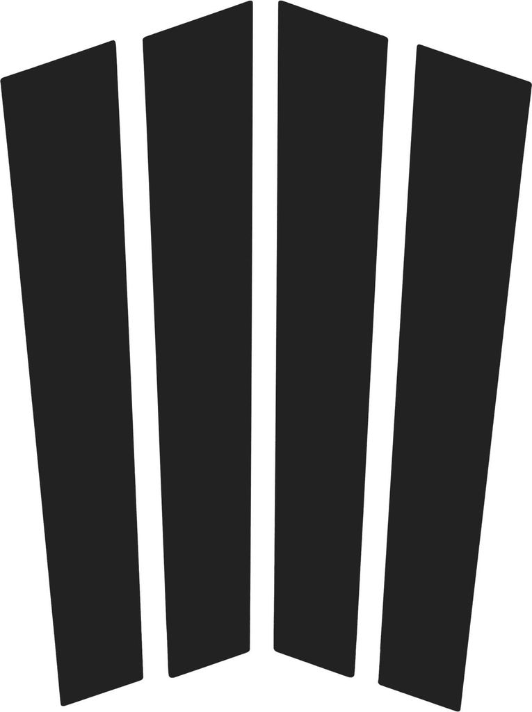 4 Stk. Türsäulenfensterleiste für Porsche Panamera 2017-2021 Schwarz Vorne Hinten Links Rechts Anti-Kratz-Aufkleber Säulenpfosten Tür Außenab...