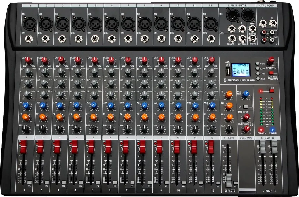 Console de Mixage DX12 pour Studio et Scène avec Effets DSP Intégrés
