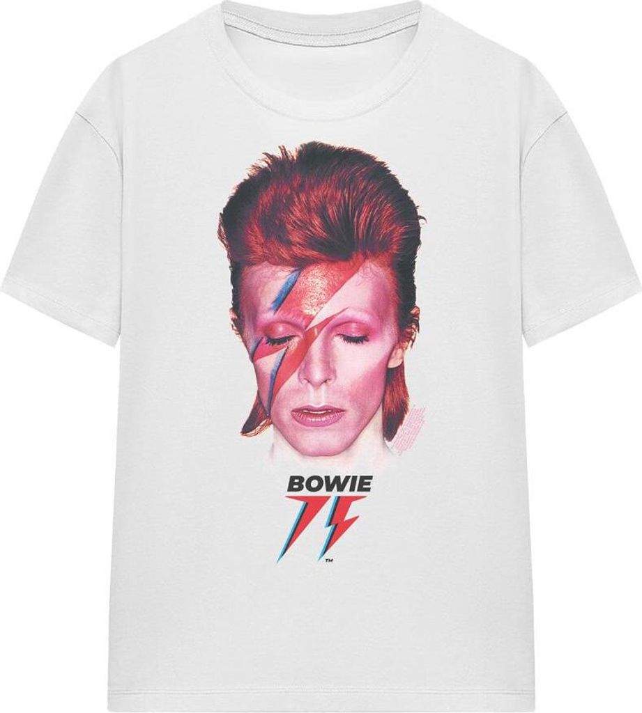 David Bowie - "Aladdin Sane '75" T-Shirt für Herren/Damen Uni TV15592 (XL) (Weiß)