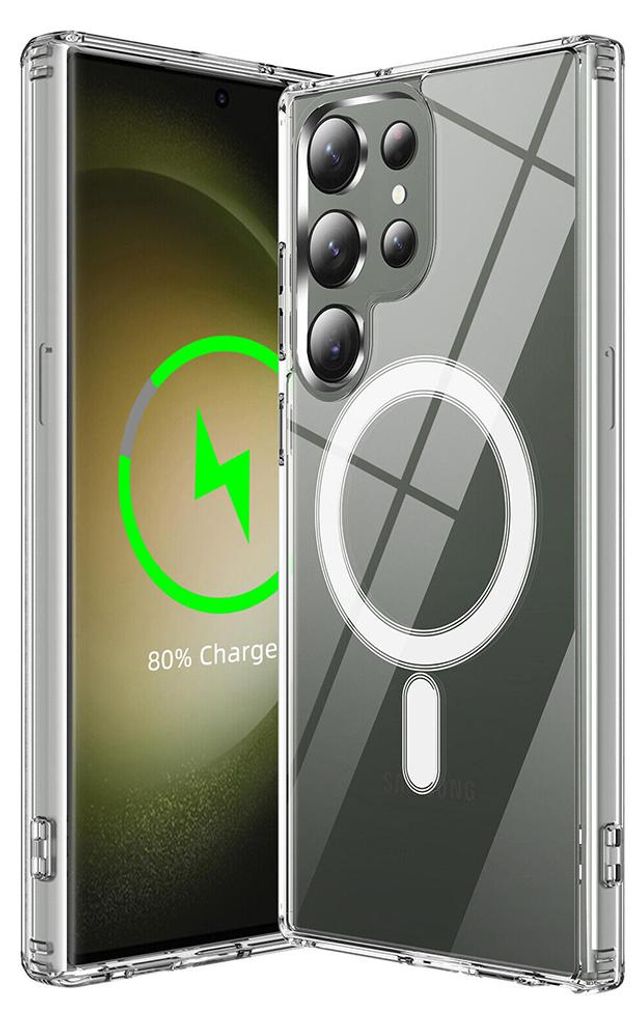 Techsuit MagSafe Pro Back Cover Hülle für Samsung Galaxy S23 Ultra - Transparent