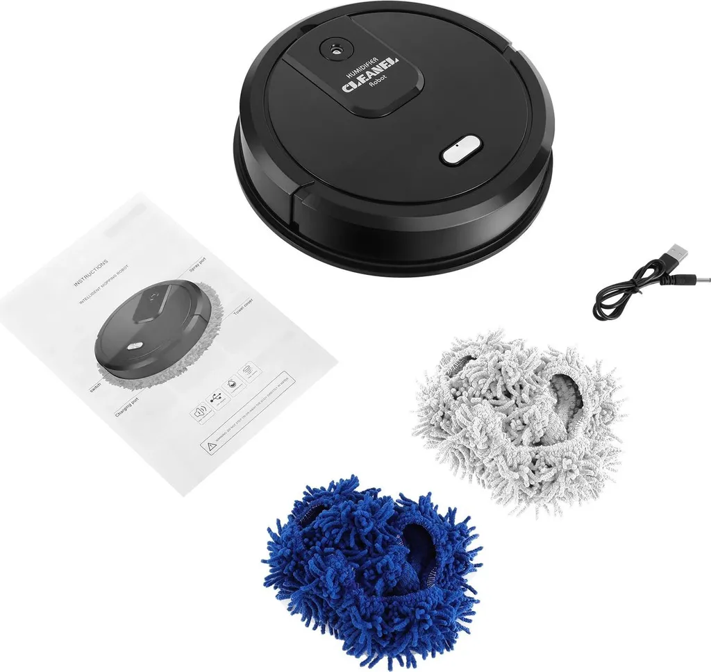 Robot aspirateur laveur silencieux 60 dB autonomie 60 min avec USB 12V