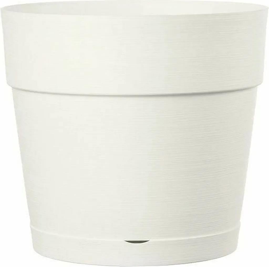 Pot de fleurs pour terrasse Deroma White 58L - Décoration jardin 48cm