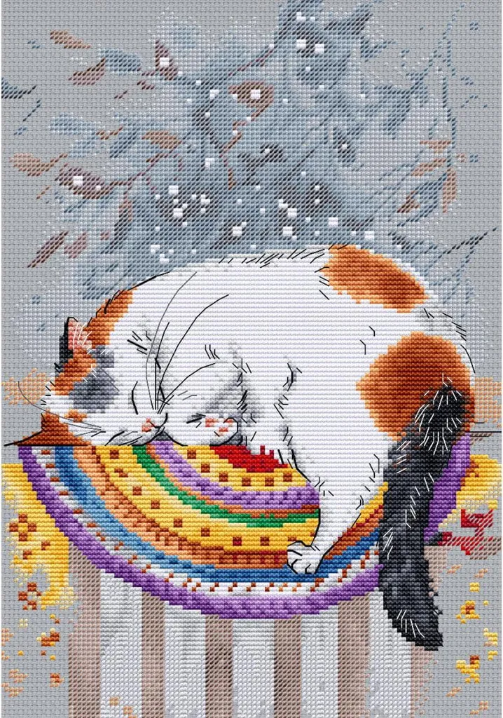 Kit Point de Croix Complet Chauffage HobbyJobby sans Erreur 18x25cm