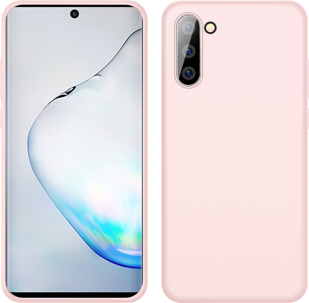 Galaxy Note 10 Hülle, LaimTop Slim Flüssig Silikon Soft Gel Gummi Stoßfest Kratzfest Schutzhülle für Samsung Galaxy Note 10 Rosa