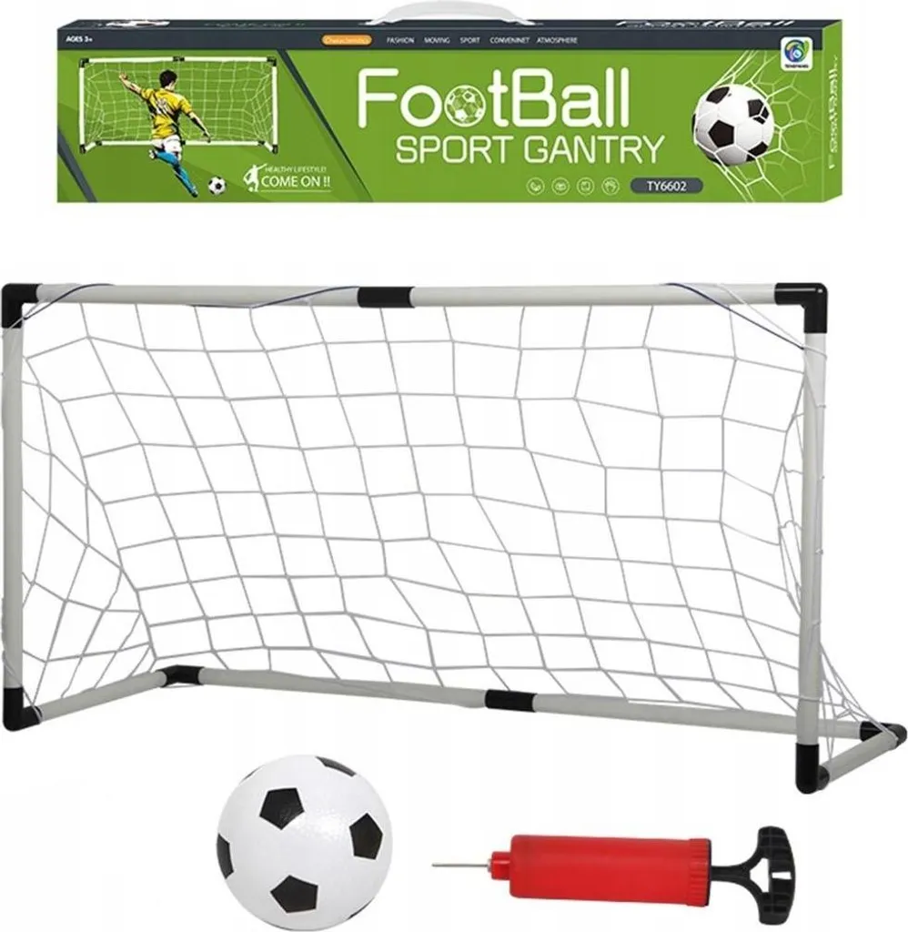But de foot portable 122cm pour jardin et parc avec pompe et son ballon
