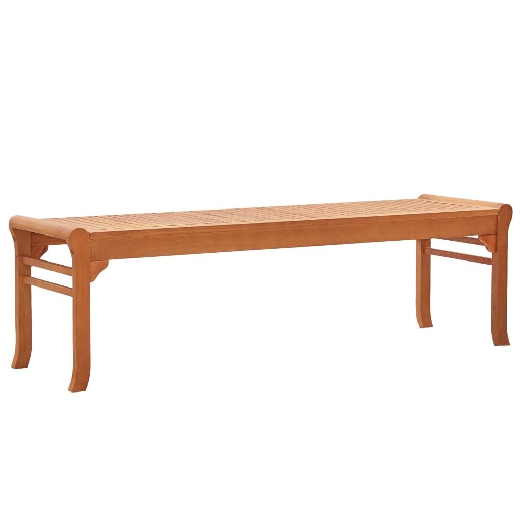 The Living Store 3-Sitzer Gartenbank 150 cm Eukalyptus Massivholz