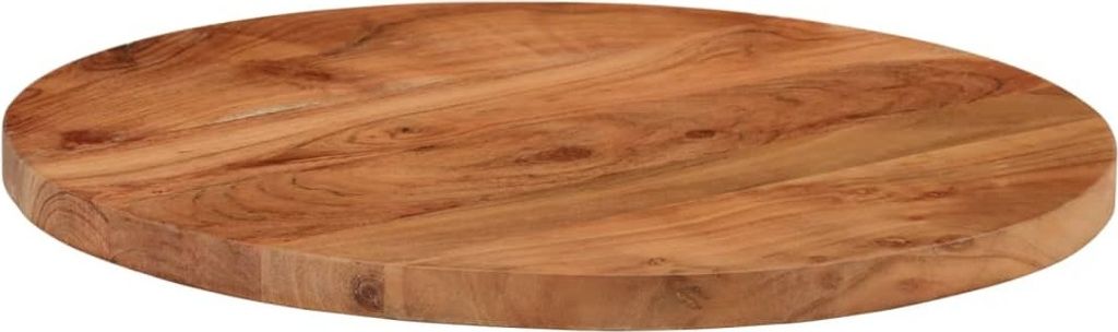 Cloris DesignMöbel Tischplatten - Braun Tischplatte Ø40x3,8cm Rund Massivholz Akazie Schlichtes4494238