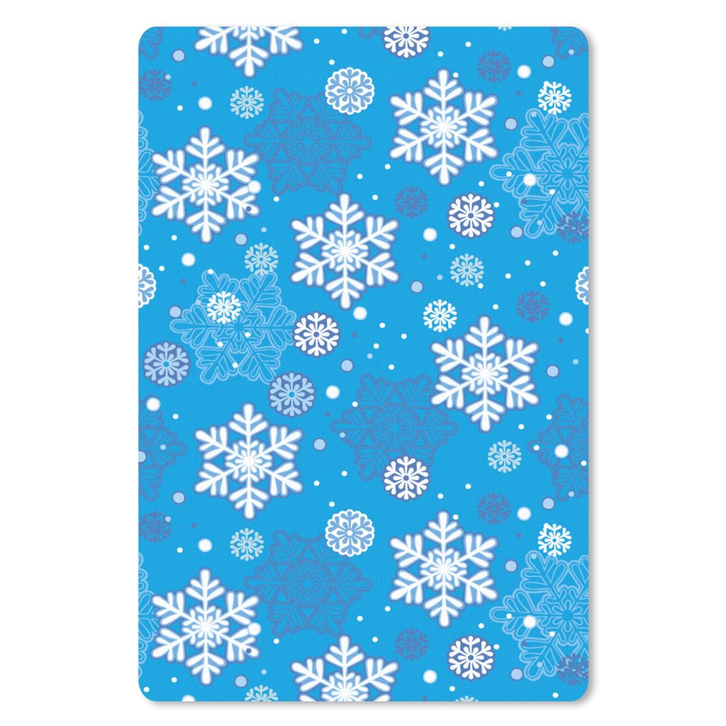 MuchoWow Mauspad Mousepad Schneeflocke - Winter - Weihnachten - Muster 18x27 cm - Mousepads - Maus Mat - Pad - Mausunterlage