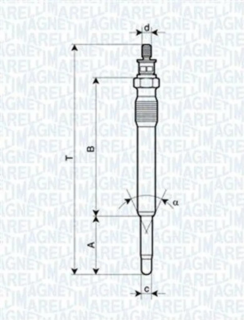 Candeletta Diesel Magneti Marelli 062900001304 - Start Rapido HDi