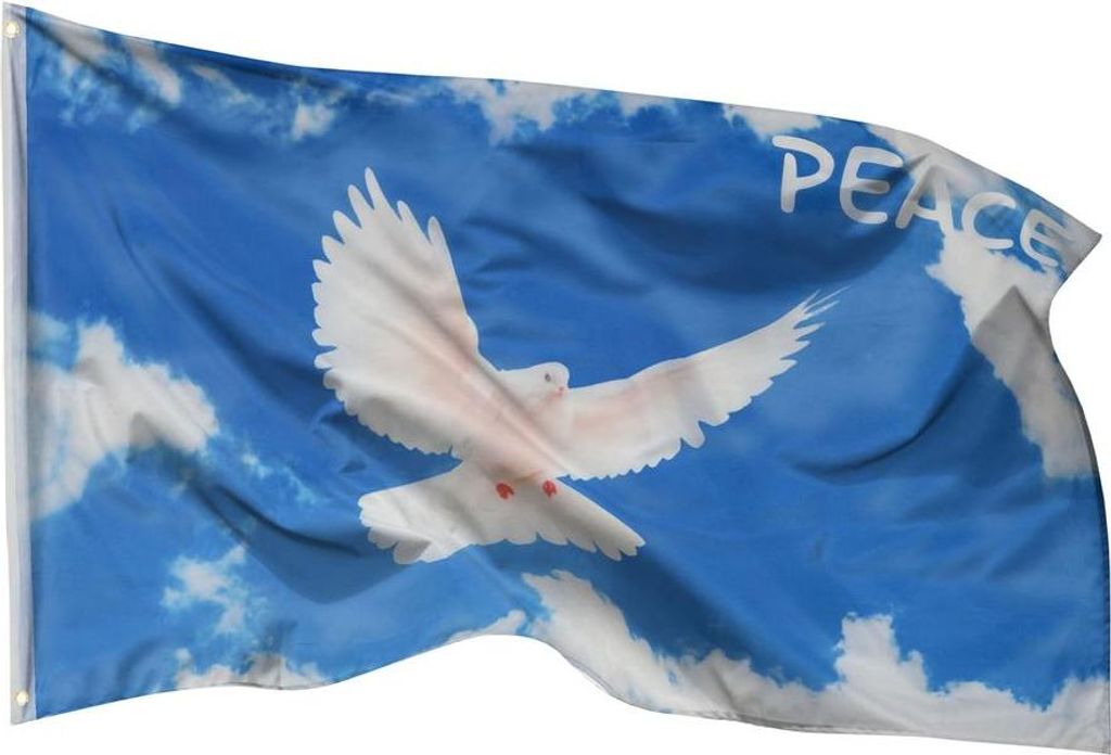 PHENO FLAGS Peace Flagge Taube 90x150 cm Produktbild 