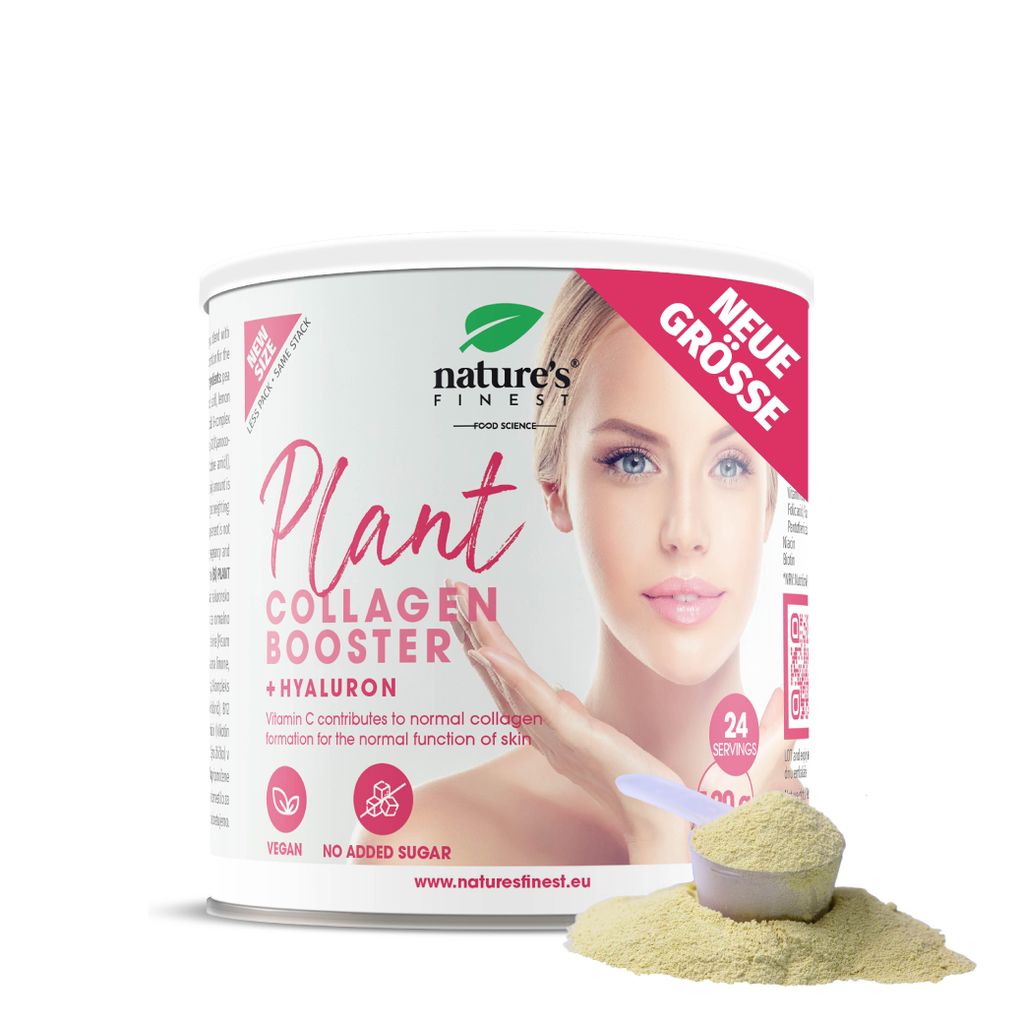 Plant Collagen - 100% Vegan Kollagen mit Hyaluronsäure, Biotin, Matcha & Vitamin C - Nature's Finest, 120 g