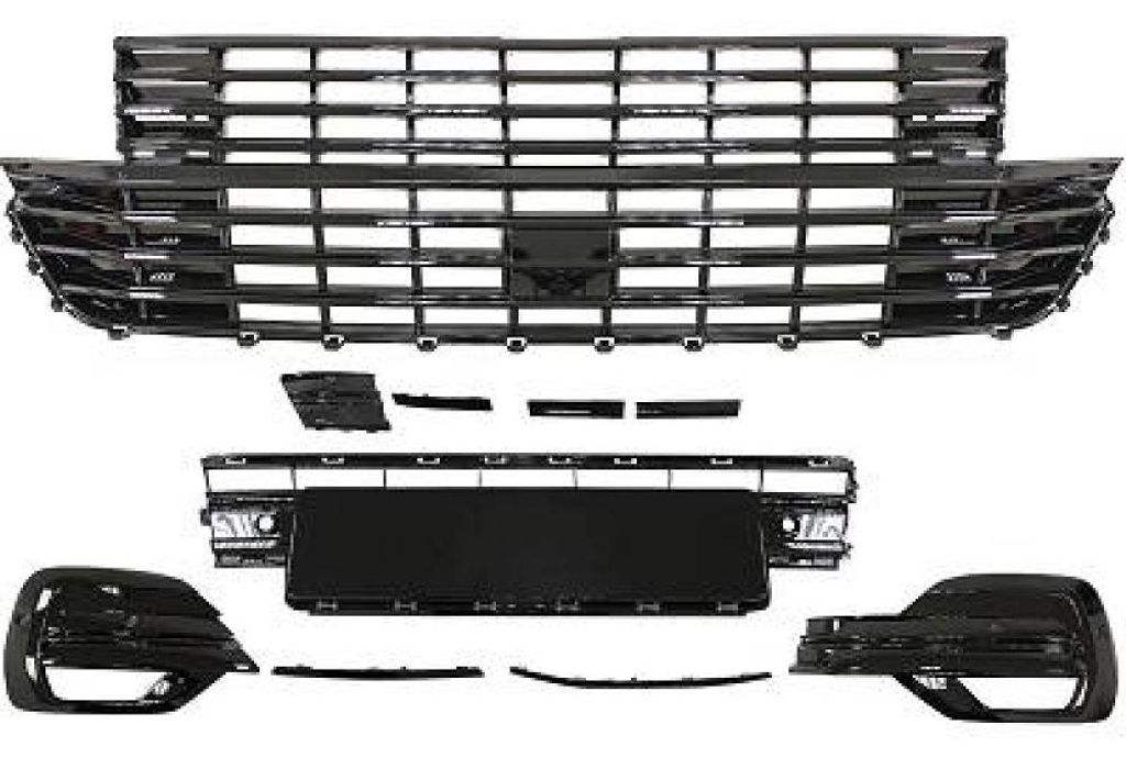 DIEDERICHS 2274240 Kühlergitter, Frontgrill vorne für VW TRANSPORTER T6 / CARAVELLE T6 Bus (SGB, SGJ, SHB, SHJ) 2019-2024