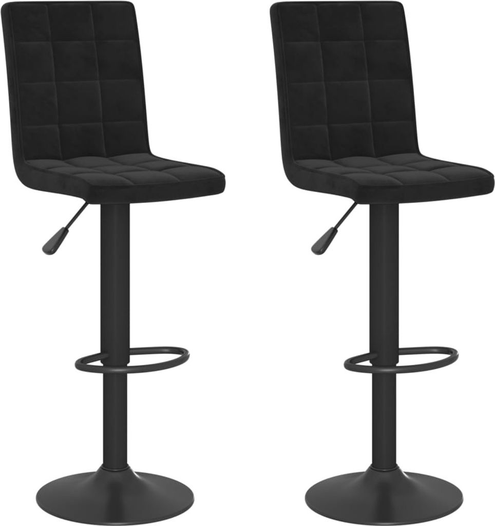 vidaXL Barhocker 2 Stk. Schwarz Samt