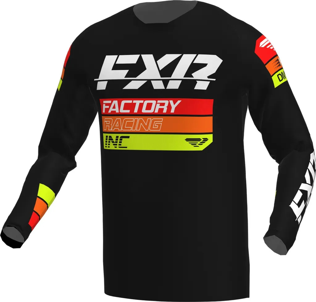 FXR Maglia Motocross Clutch 2023 XL - Robusta e Traspirante - Nero/Rosso