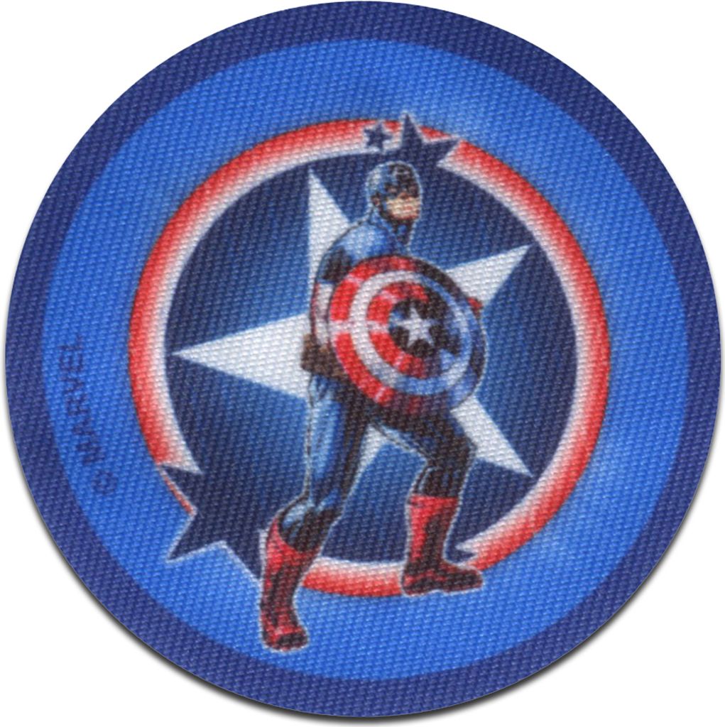 Marvel Avengers Captain America Comic Stern - Aufnäher, Bügelbild, Aufbügler, Applikationen, Patches, Größe: 6,3 x 6,3 cm