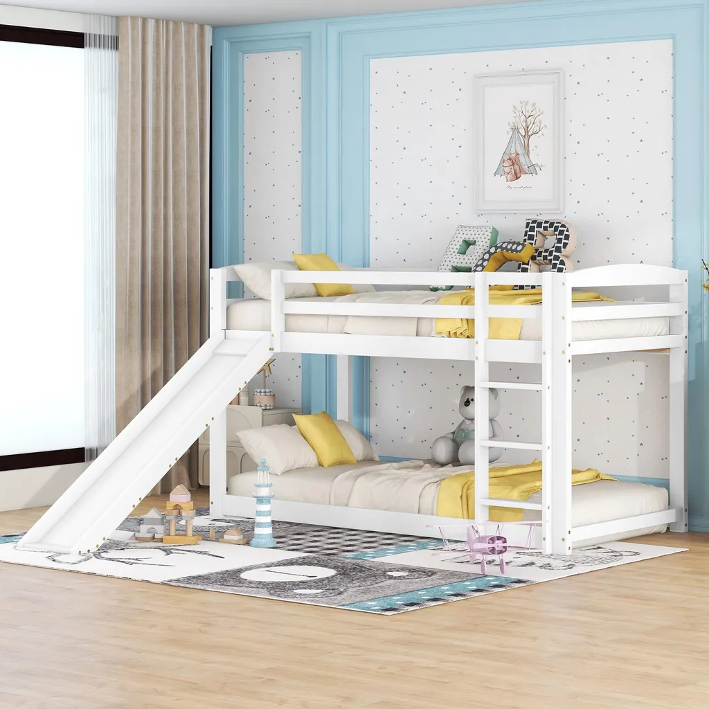 Lit mezzanine enfant 90x200cm idéal pour optimiser l'espace de la chambre