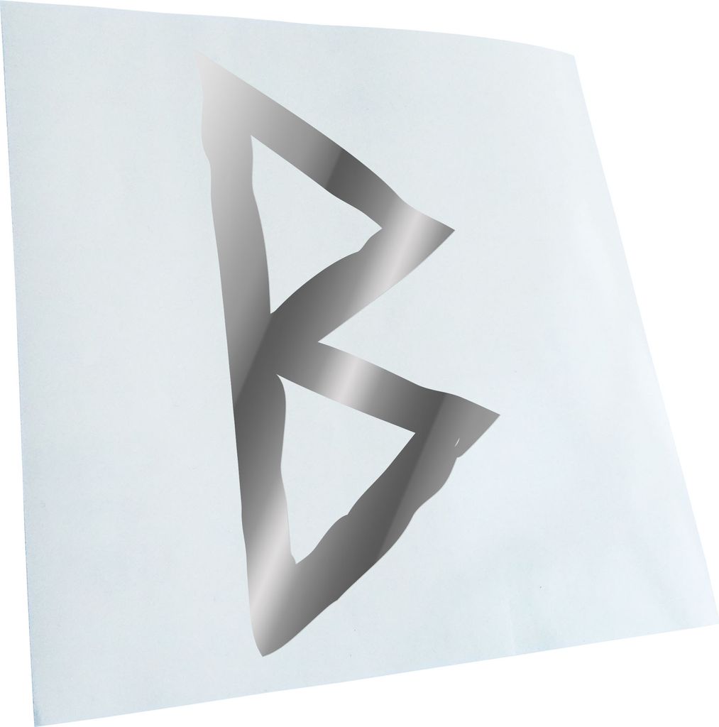 Kiwistar - Autoaufkleber - Futhark BERKANA Rune - Neon Matt - Aufkleber für Auto Kfz Fahrrad, LKW, Truck Mofa