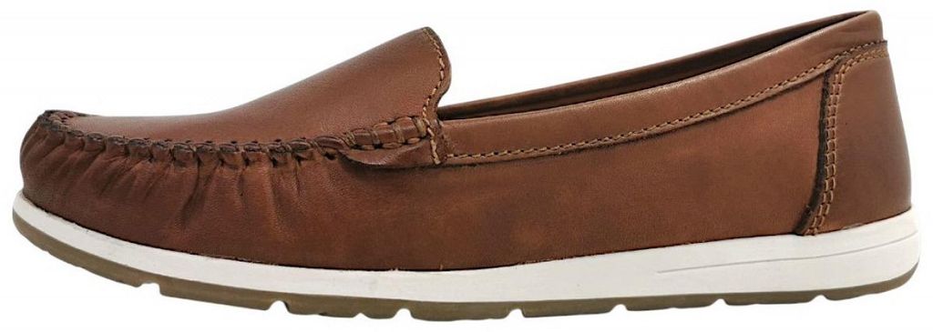Marco Tozzi Damenschuhe Halbschuhe Mokassin Slipper Braun Freizeit, Schuhgröße:36 EU