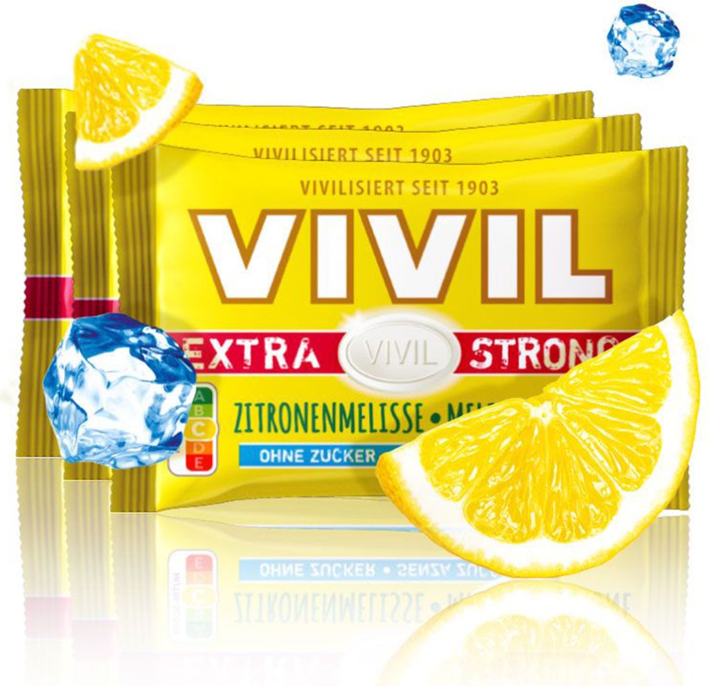 VIVIL Halsbonbons Extra Stark Mit Vitamin C – Pfefferminzgeschmack, Zuckerfrei & Vegan, 120 G Beutel
