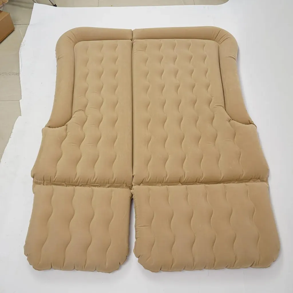 Lit gonflable pour voiture et SUV matelas de camping gris avec pompe