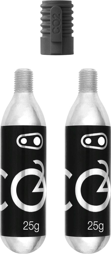 Crankbrothers CO2 Kartuschen 25g mit Gewinde und Aufsatz (VE-2)