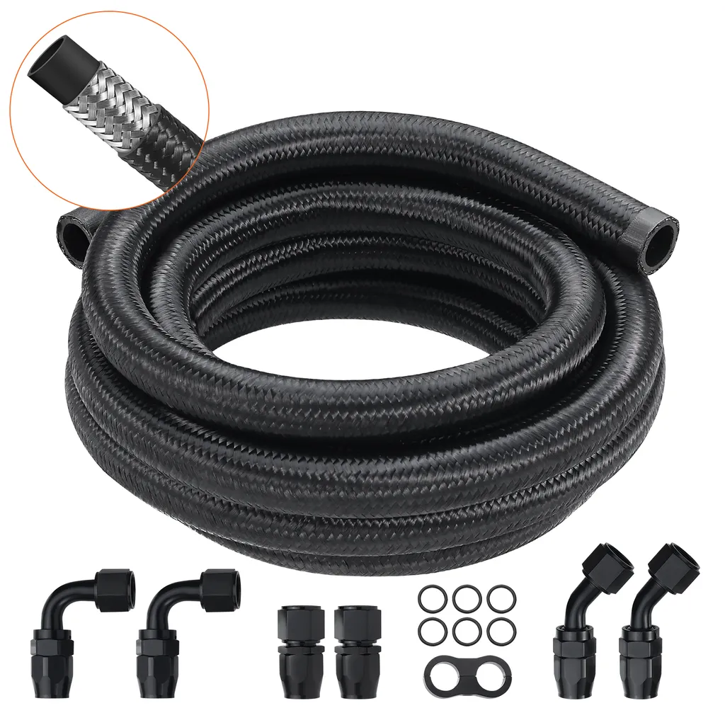 Kit de ligne de carburant AN10 pour montage huile et gaz 3048 mm noir