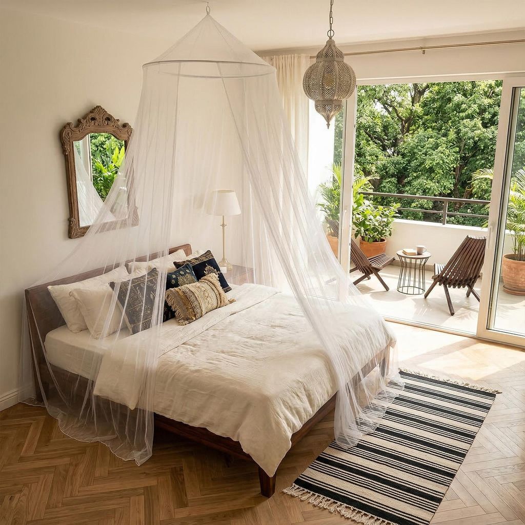 SEKEY Moskitonetz Bett für Doppelbett und Einzelbett – Produktbild 
