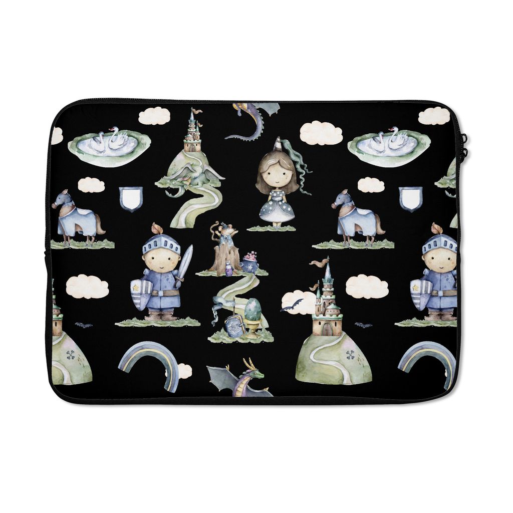 MuchoWow Laptop Hülle 13 Zoll Mädchen - Zeichentrickfilme - Kinder Laptoptasche - Laptophülle - Sleeve - Rundumschutz