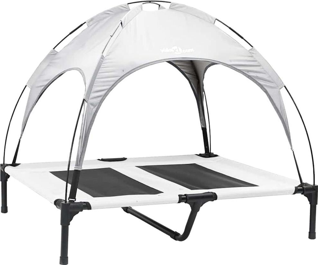 Hundebett Silber Grau 92 x 77 x 82,5 cm Stahl