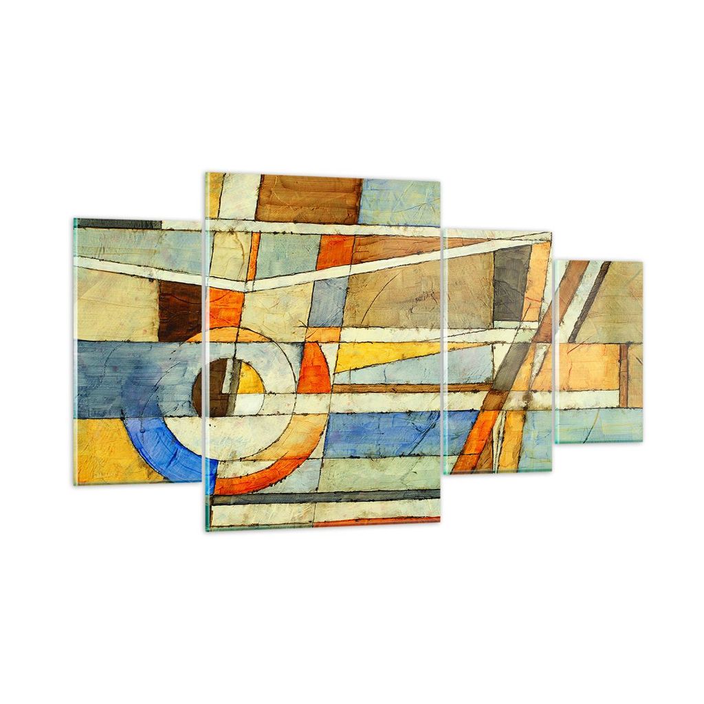 Bilder auf glas - Abstraktion modern - 160x90cm - Glasbilder - Wandbilder - Kunstdruck - zum Aufhängen bereit - Wanddekoration aus Glas - Glas Bil...