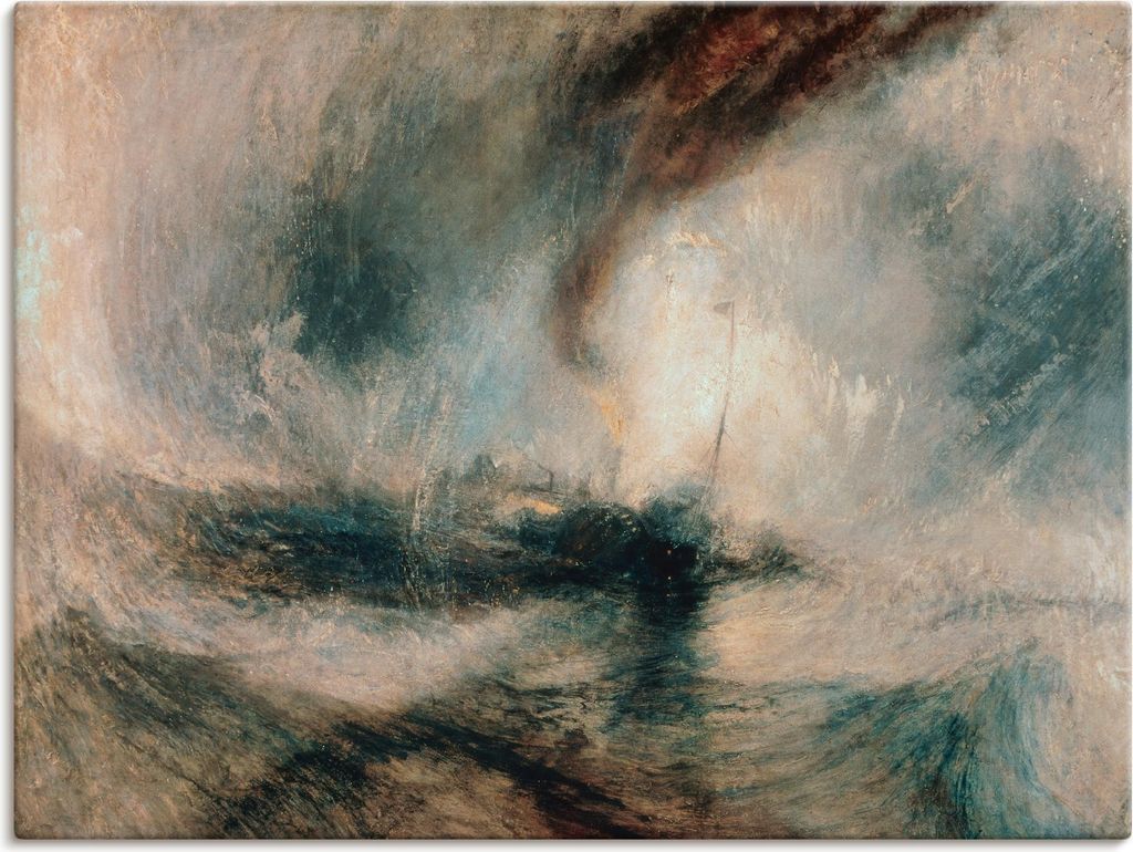 ARTland Leinwandbild Schneesturm über dem Meer. 1842 Größe: 60x45 cm