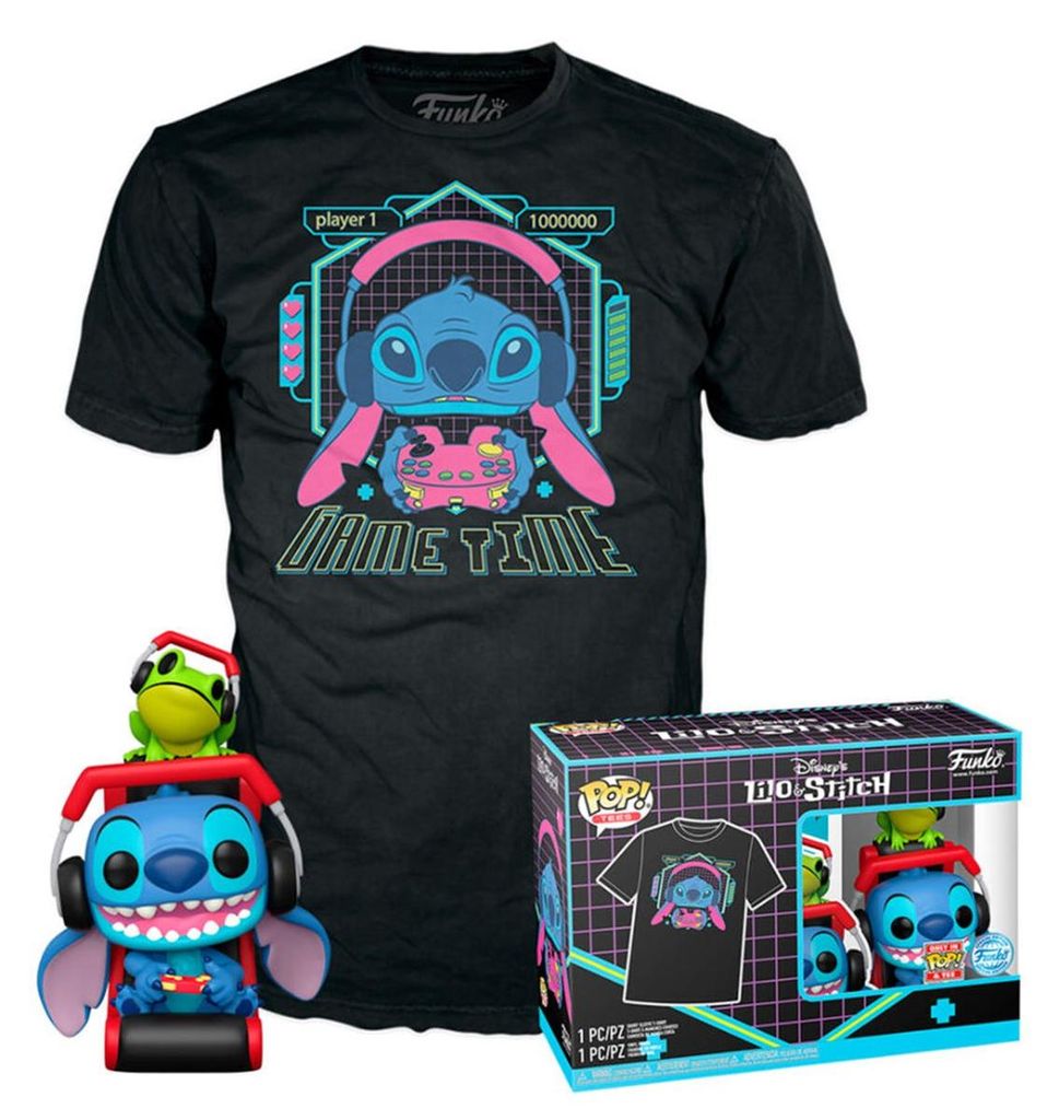 Funko Pop! Disney Stitch Gamer z Żabą - Figurki Pop Vinyl Immagine del prodotto 
