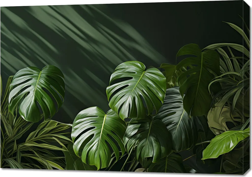 Tableau Salon Feuilles chuchotantes 100 x 70 cm Ambiance Zen Nature