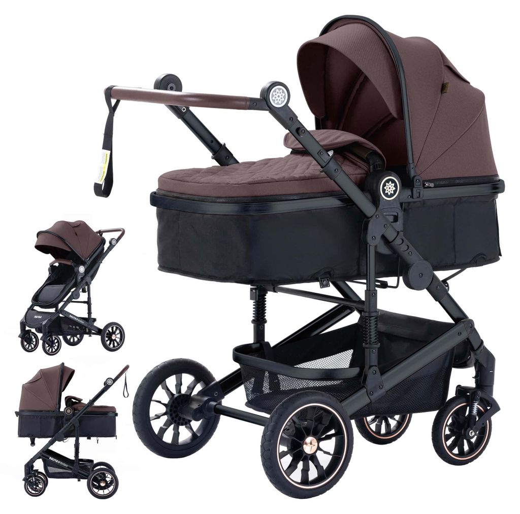 Daliya NEOMOVE 2in1 Kinderwagen, Babywanne & Sportsitz in einem, Buggy, Alu-Rahmen, Reisekinderwagen, Kombikinderwagen mit großen Einkaufskorb