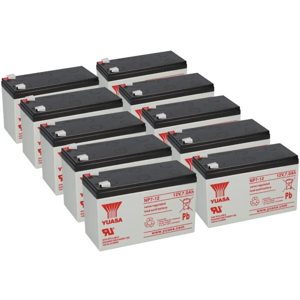 Batterie Alarme 12V 7Ah Yuasa NP7-12 : Pack de 10 pour maintenance systèmes