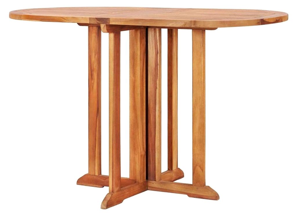 Gartentisch aus Teak, Klapptisch für Garten und Balkon, 120x70x75cm