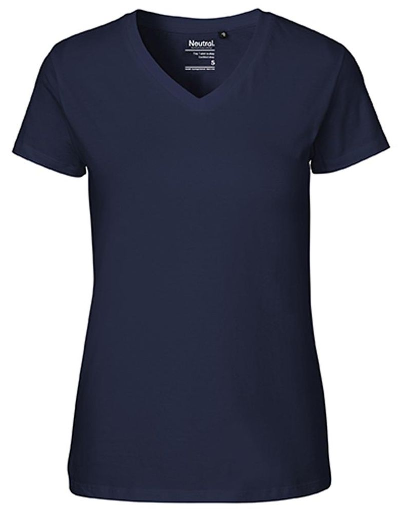 Neutral - T-Shirt für Damen, V-Ausschnitt LT2800 (M) (Marine)