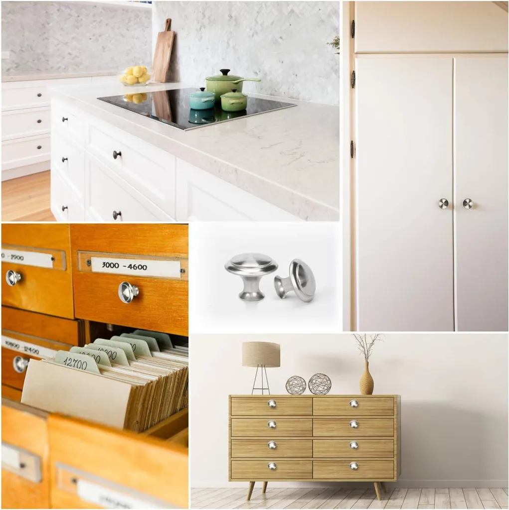 Boutons de meubles noirs mats en alliage de zinc robustes et durables