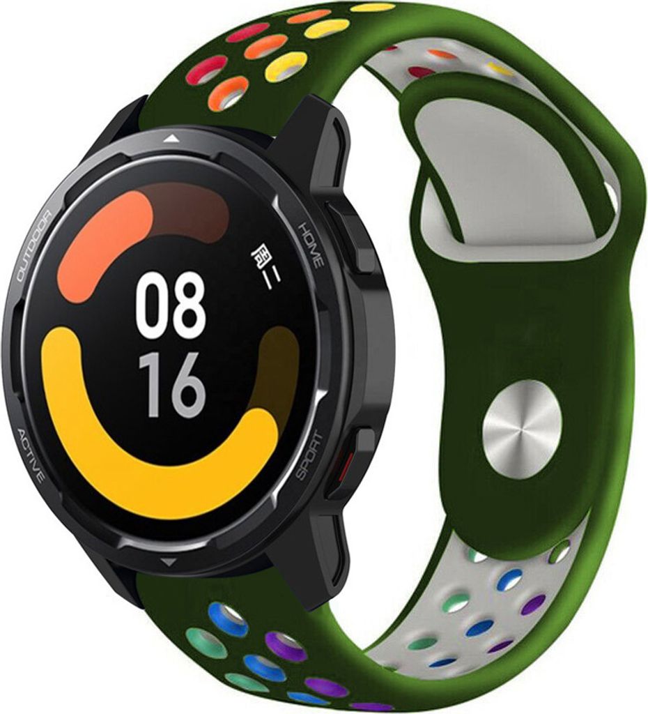 Strap-it Xiaomi Watch S1 Sportarmband (Armeegrün Bunt)