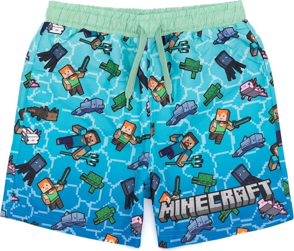 Minecraft - Badeshorts für Jungen NS7055 (158-164) (Blau)