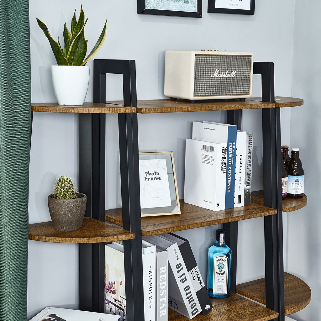 Mondeer Bücherregale Standregal Leiterregal Eckregal mit 4 Produktbild 5