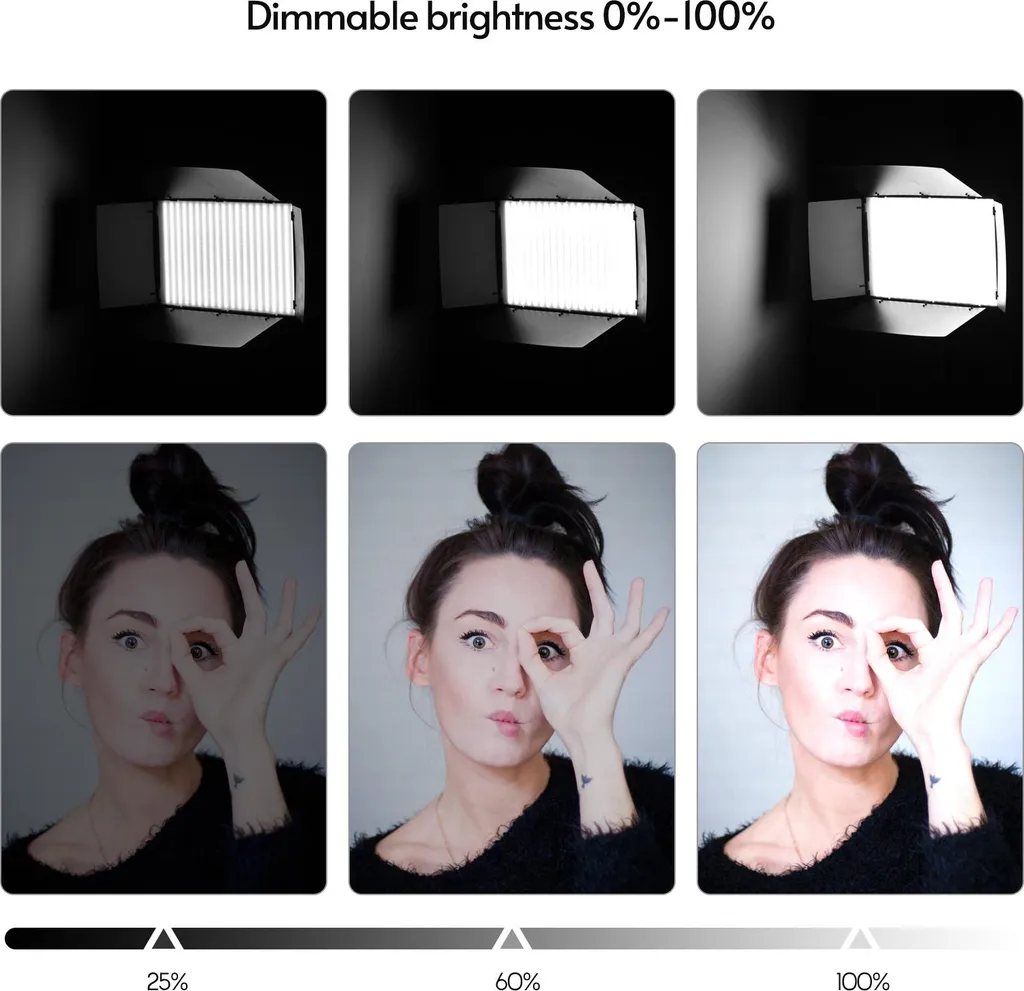 Éclairage LED pour Diffusion en Direct et Conférence avec Support Griffe - 2