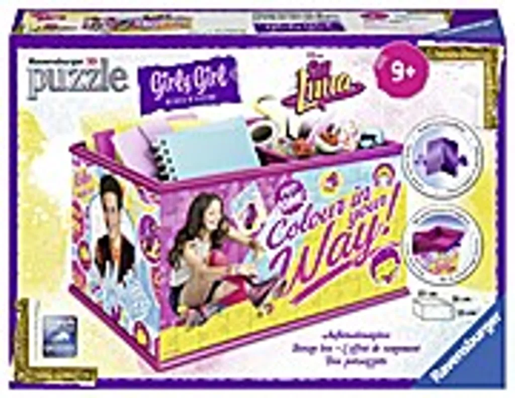 Boîte de rangement Soy Luna Disney avec puzzle inclus pour enfants