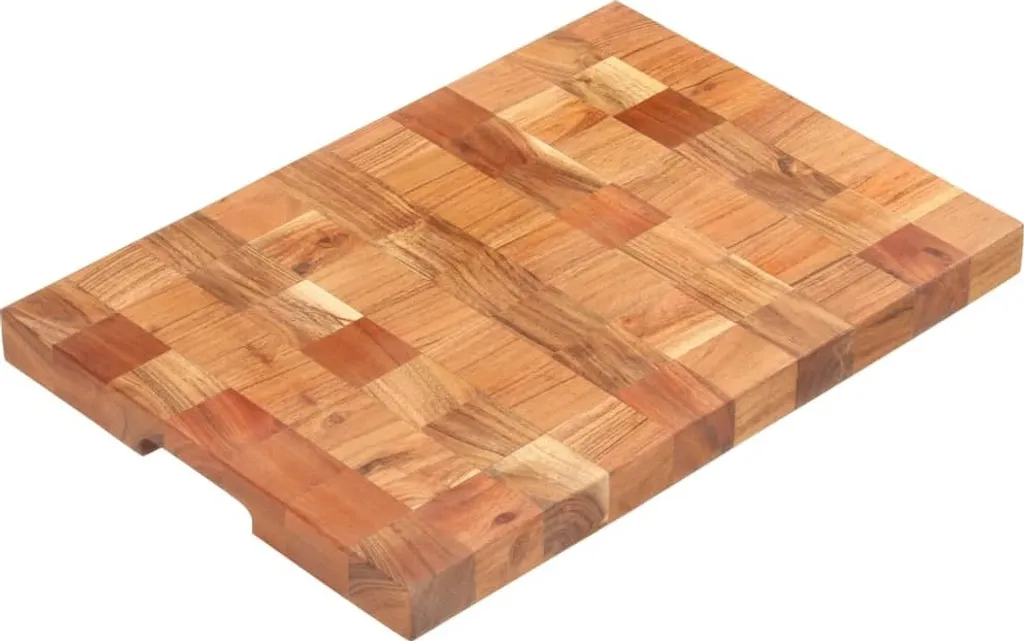 Planche à découper grand format pour préparation culinaire en acacia