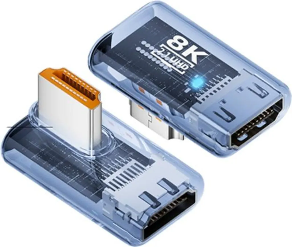 Adattatore HDMI 2.1 8K 90° INF Blu - Pack da 3 per PS5/Xbox/PC