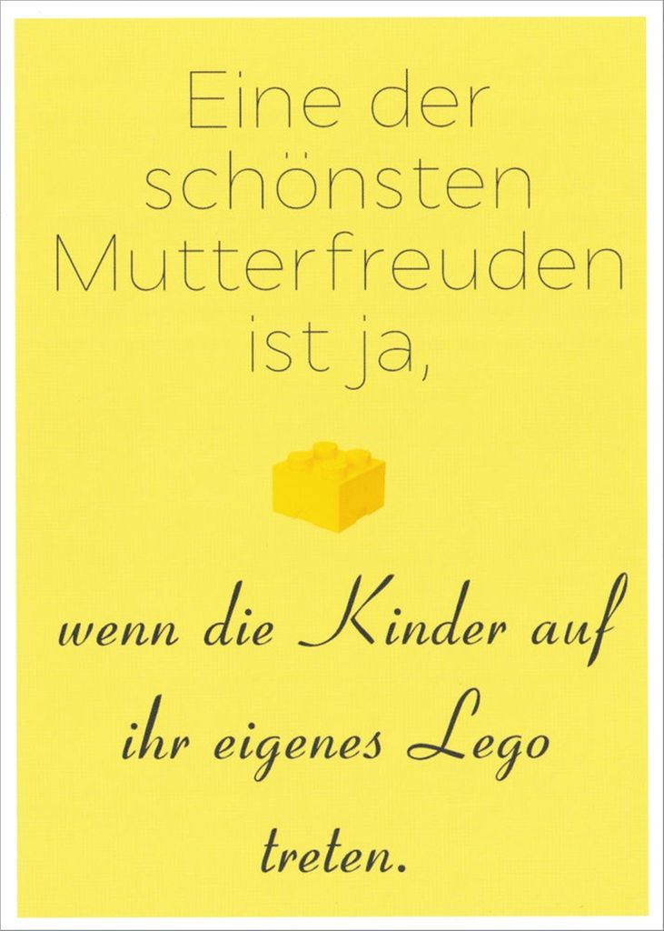 Postkarte "Eine der schönsten Mutterfreuden ist ja, wenn ..."