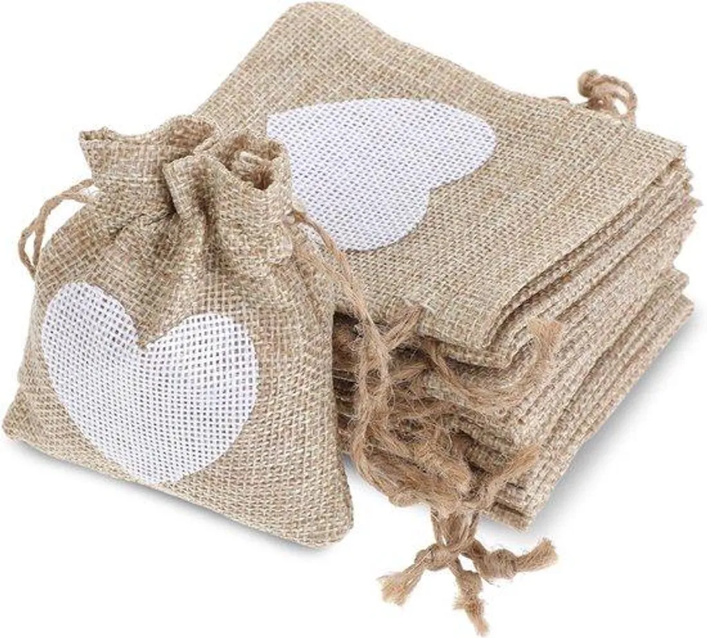 Sachets pour Calendrier de l'Avent et Fêtes - Petits Sacs Jute 10x8cm