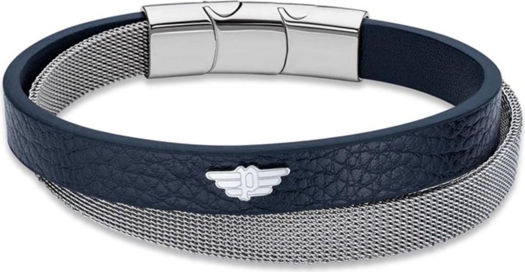 Herren-Lederarmband Hardware PEAGB2119611 - Lä nge: 19 cm